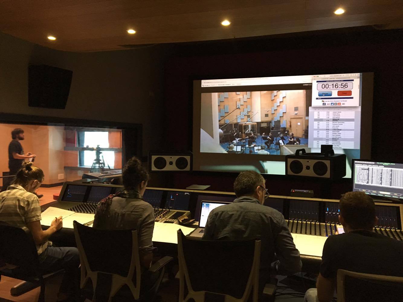 Berklee Scoring Stage Studio. Remote recording session